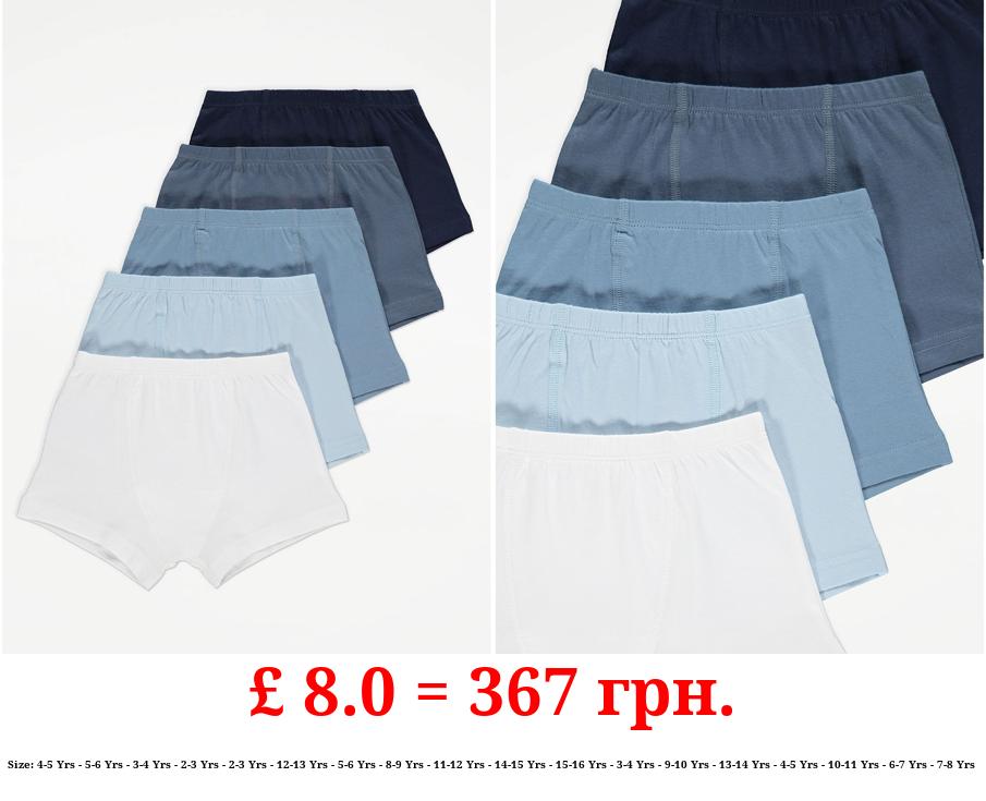 Assorted Plain Trunks 5 Pack