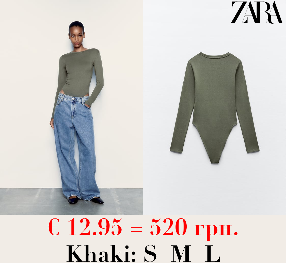 MODAL BODYSUIT WITH LONG SLEEVES