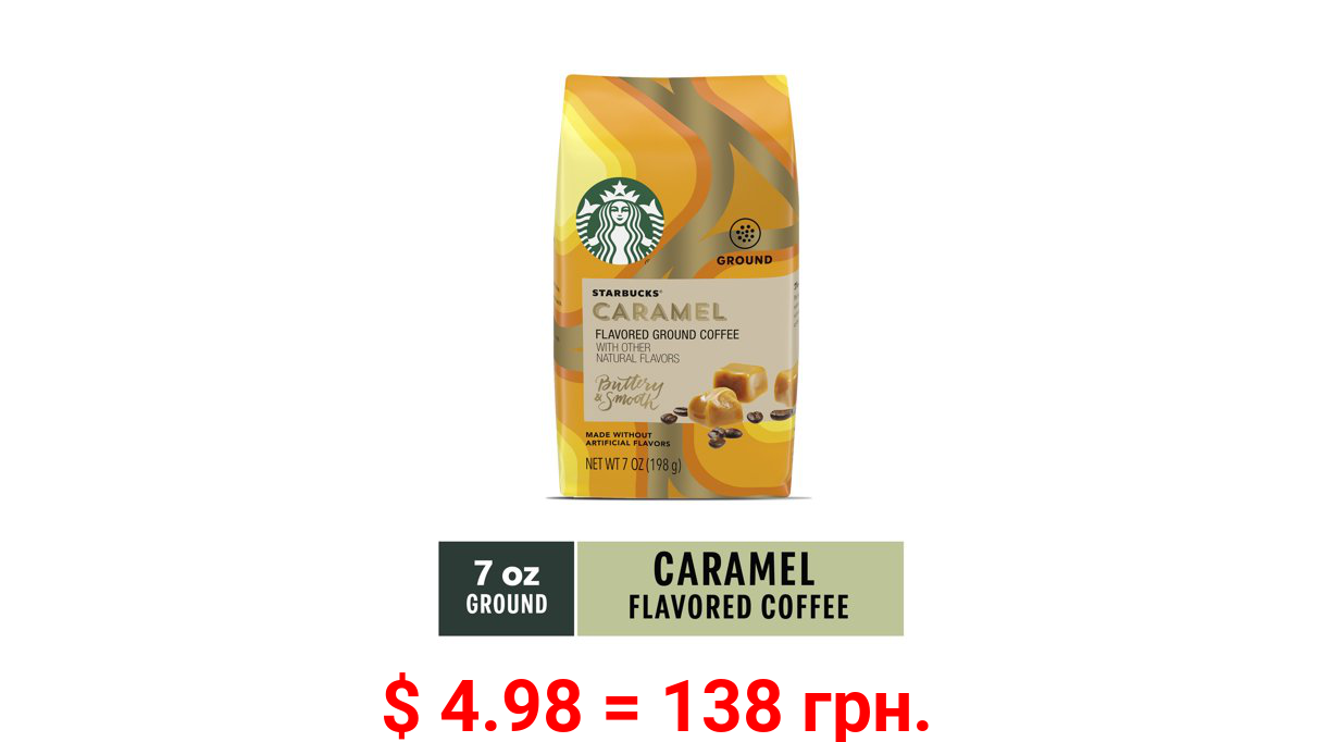 Starbucks Caramel Flavored, Ground Coffee, 7 oz