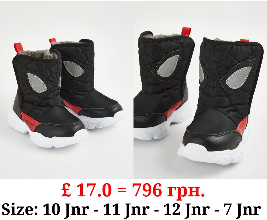 Marvel Spider-Man Black Snow Boots