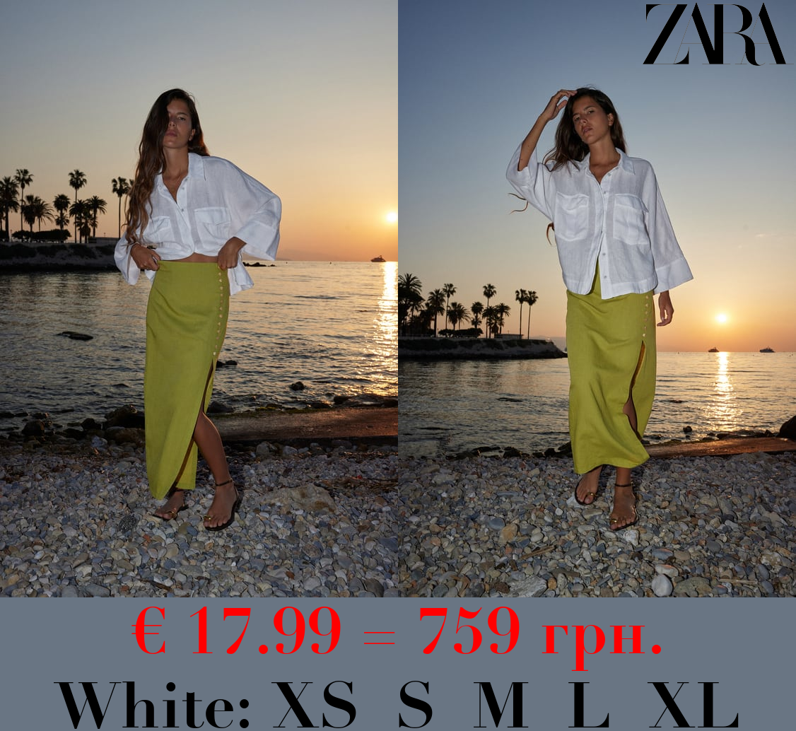 100% LINEN SHIRT WITH POCKETS