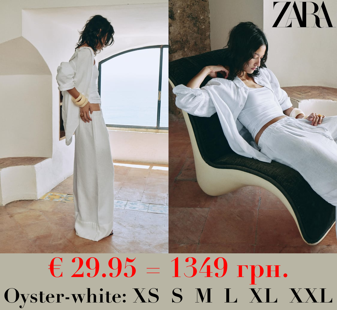 ZW COLLECTION 100% LINEN SHIRT