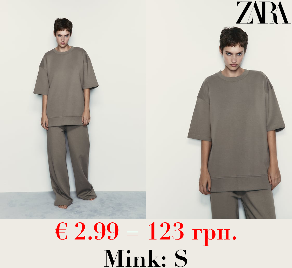 SHORT SLEEVE OVERSIZE SWEATSHIRT