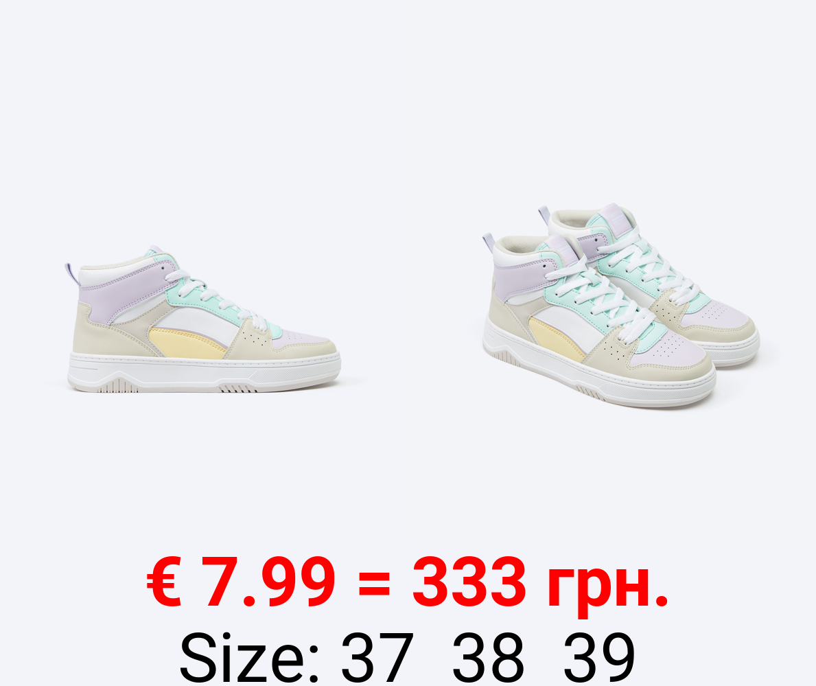 High-top street-style sneakers