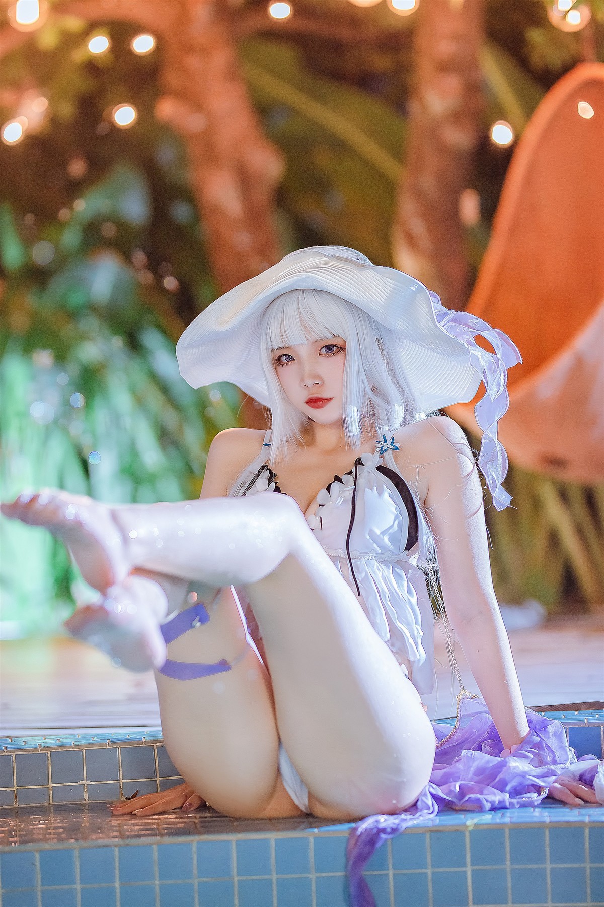 Cosplay 二佐Nisa 碧蓝光辉泳装 28