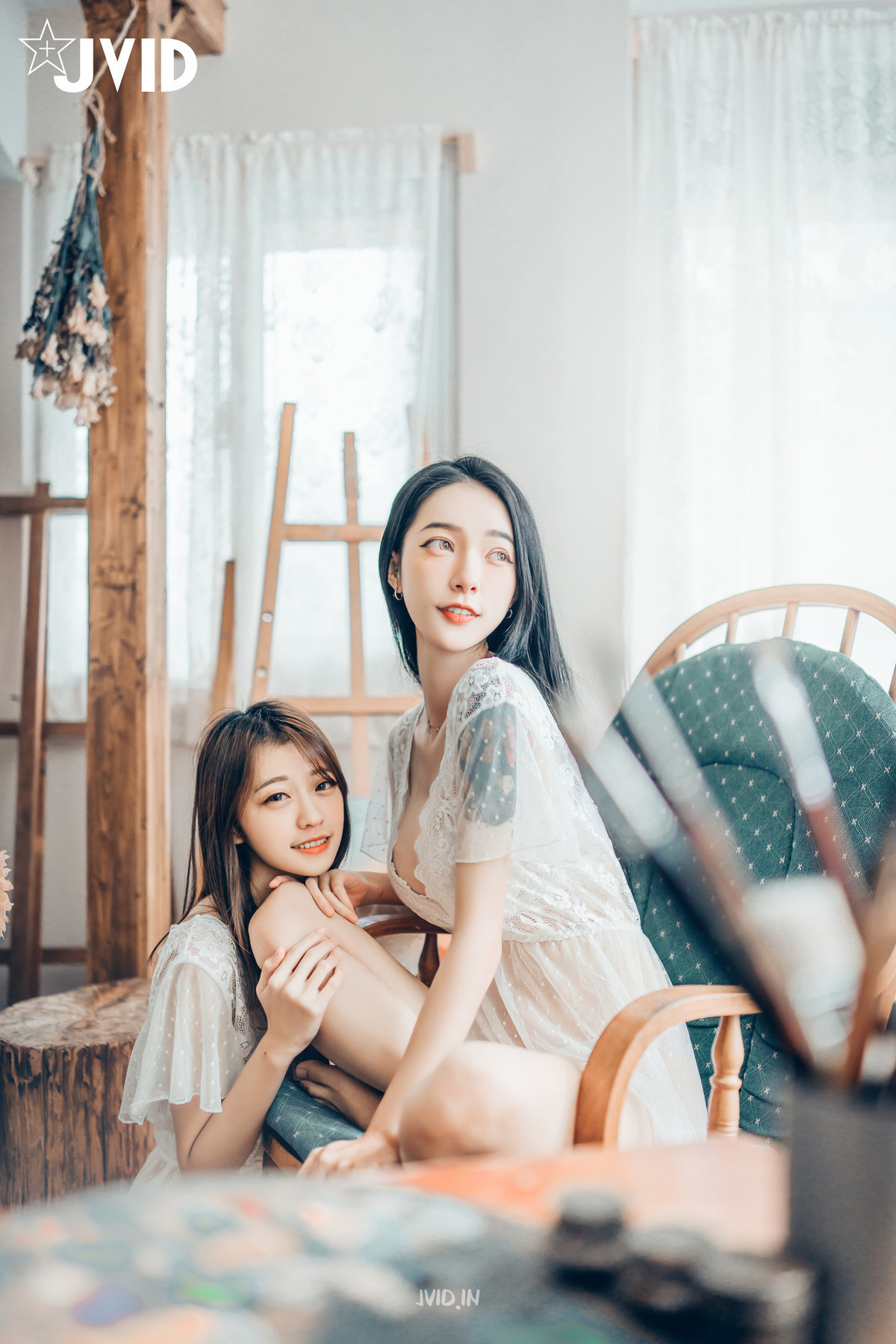 JVID精品 飄飄 妍妍 百合花神の美少女 最色色嘗試 辰辰特別客串！色色最大突破 Set.01 9