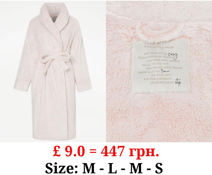 Pink Fleece Dressing Gown