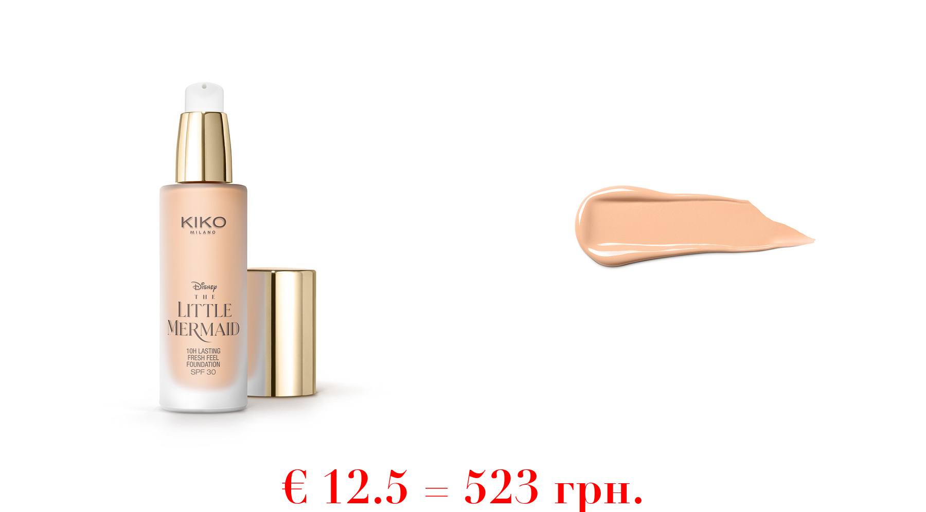 disney - the little mermaid 10h lasting fresh feel foundation spf 30