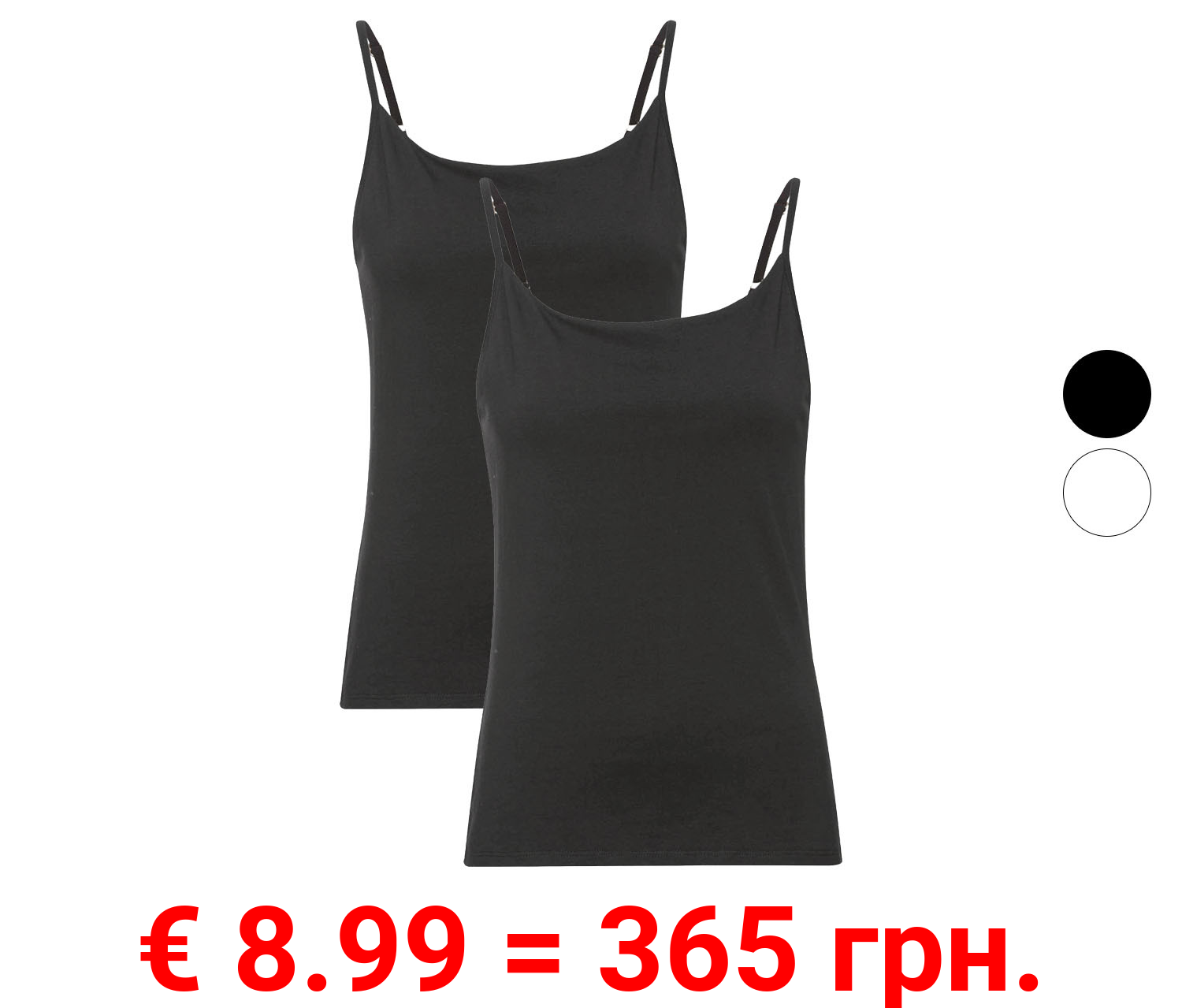 MEXX Damen Spaghettiträgerhemd, 2 Stück, tailliert geschnitten