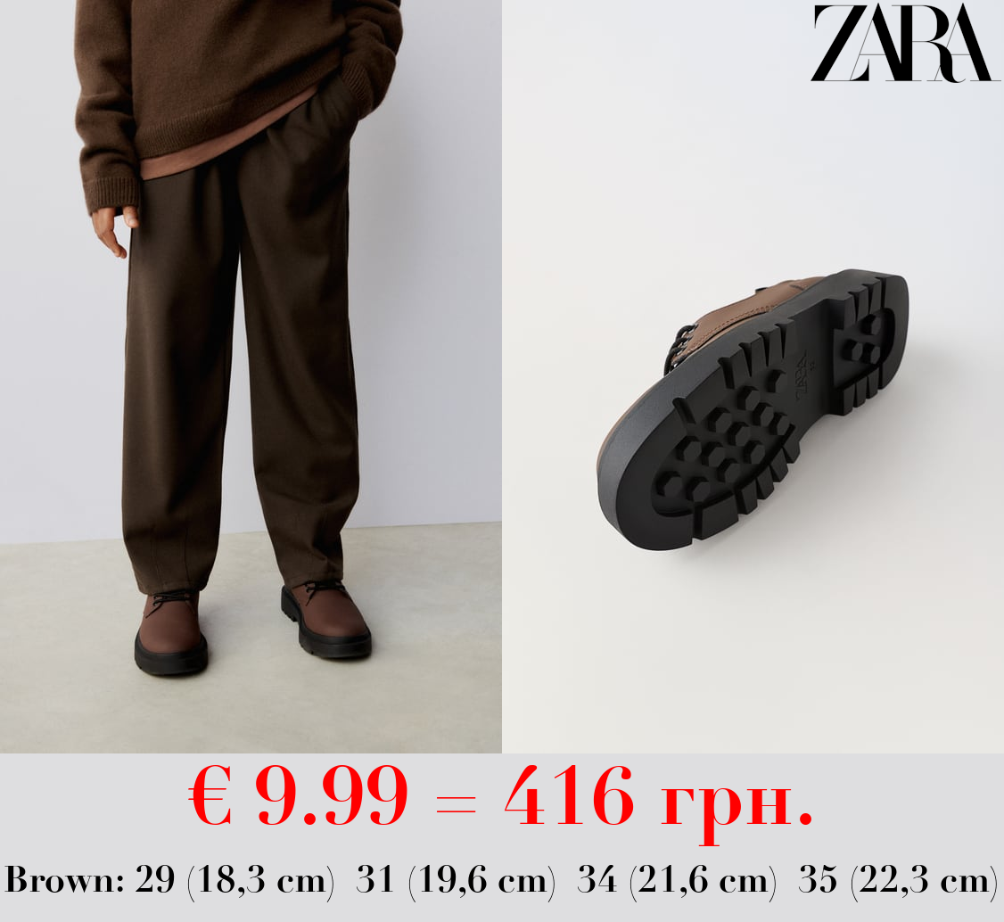 RUBBERISED DERBY SHOES