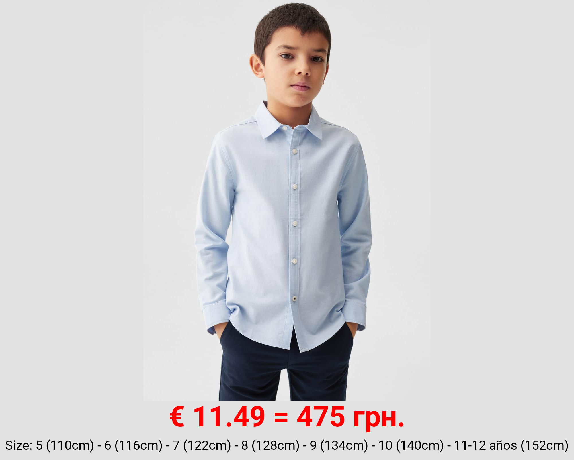 Camisa oxford algodón