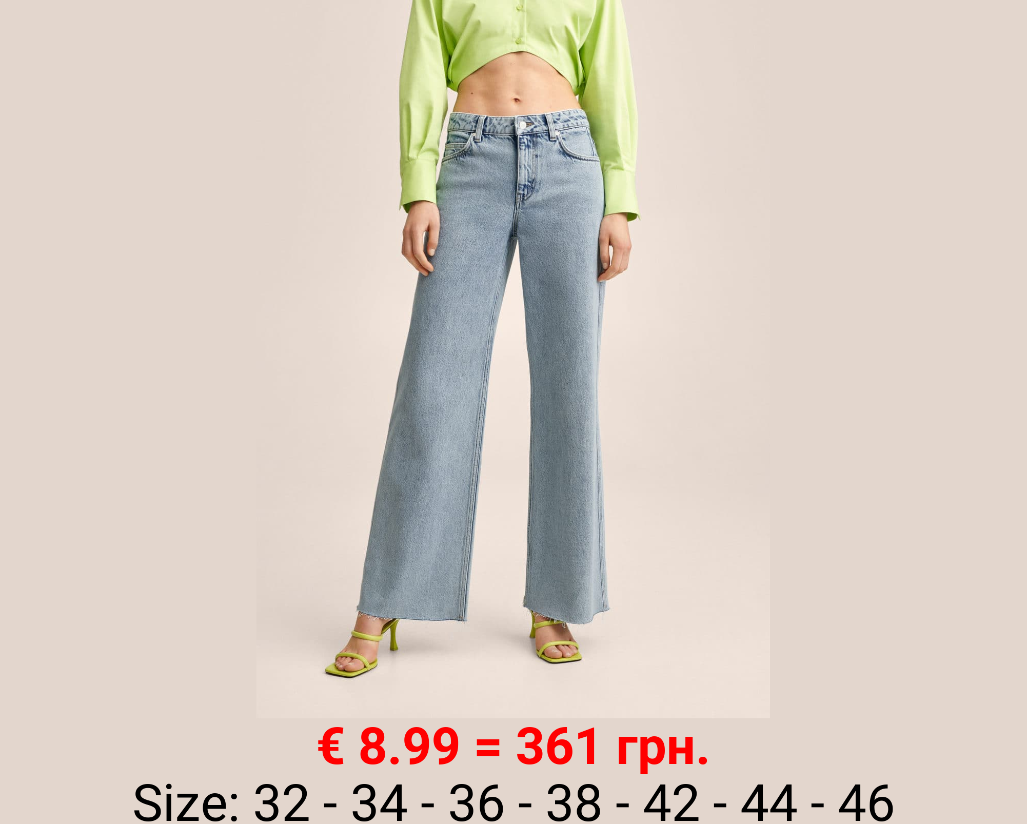 Vaqueros wideleg tiro medio