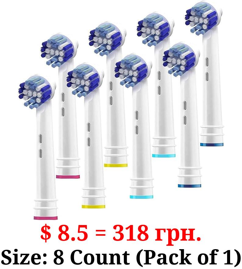 Replacement Toothbrush Heads Compatible with Oral B Braun- Pack of 8 Professional Electric Toothbrush Heads- Precision Refills for Oral-b 7000, Clean, Oral B Pro 1000, 9600, 500, 3000, 8000, Plus!