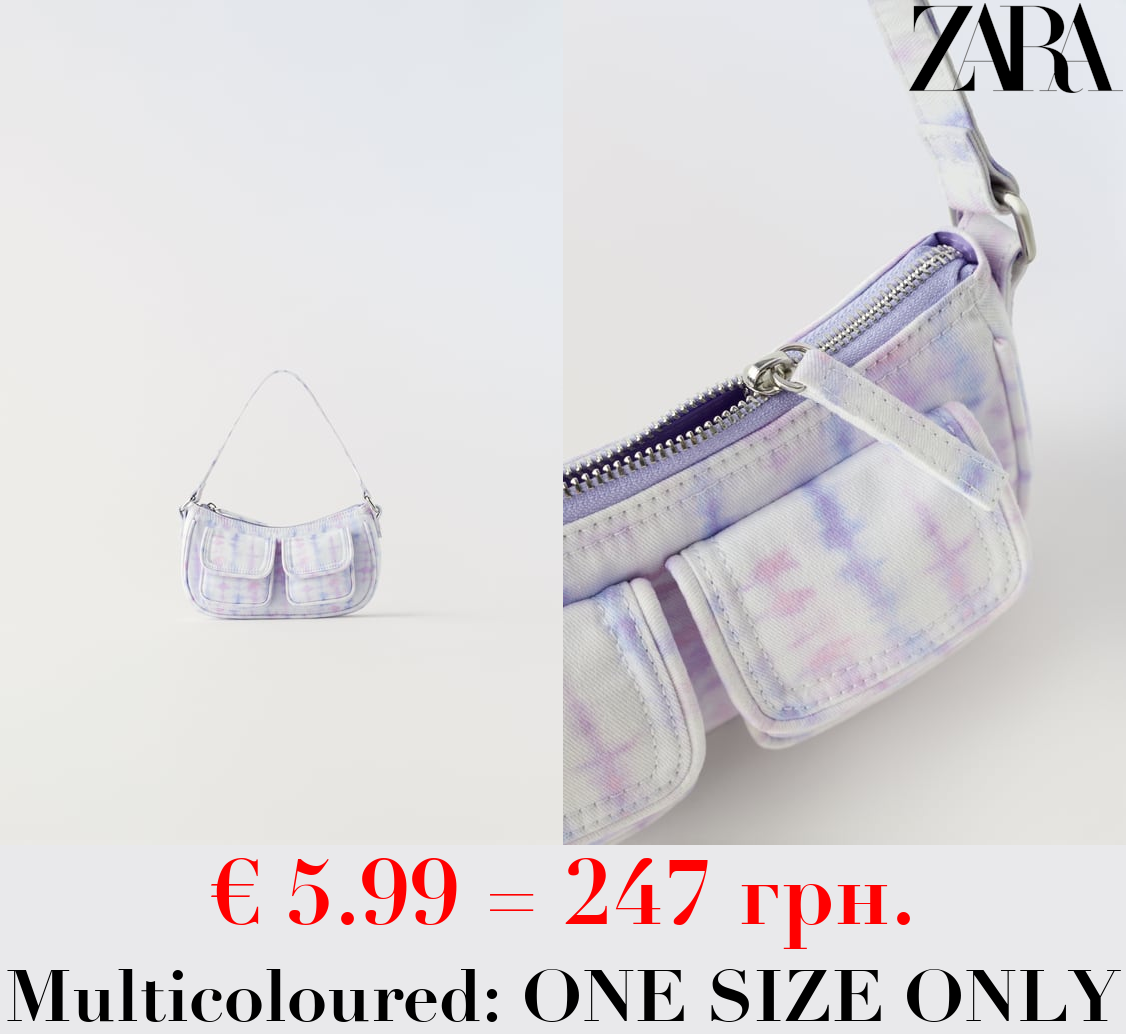 TIE-DYE DENIM SHOULDER BAG