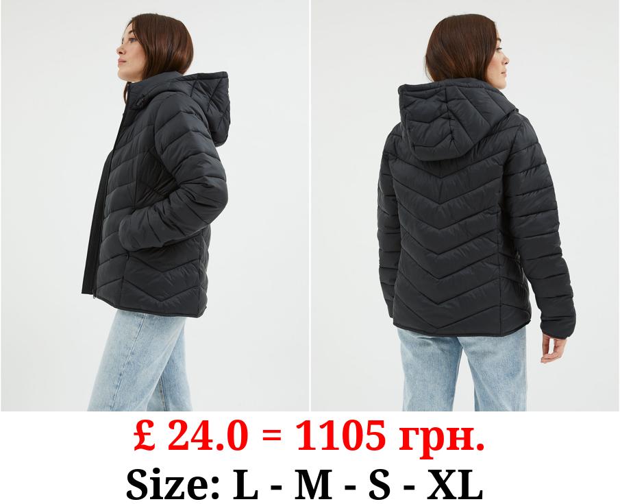 Black Lightweight Padded Coat