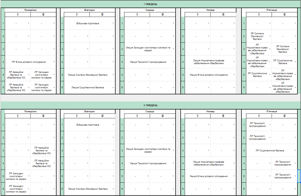 Гайд для nau_schedule_bot(Розклад НАУ) Telegraph