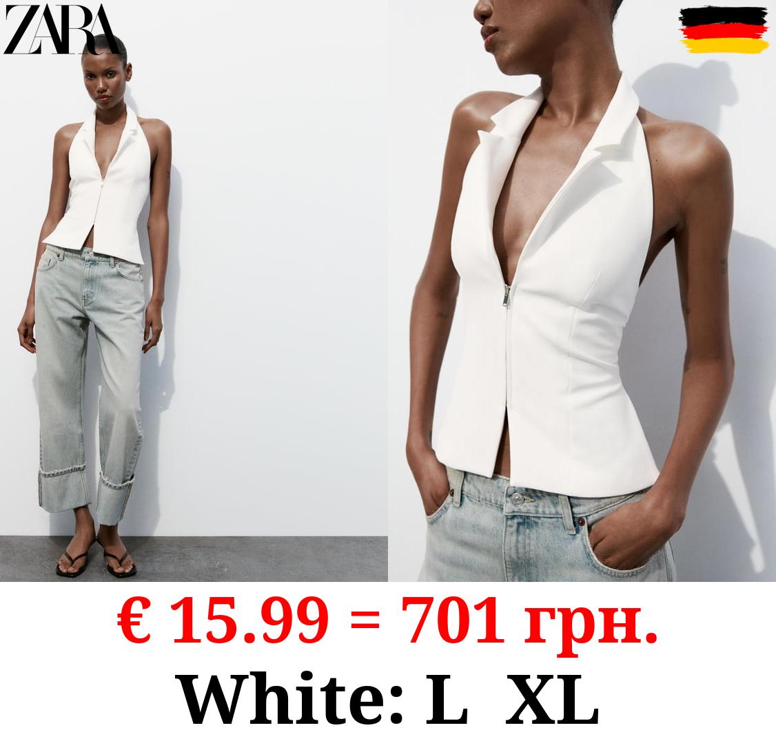 OPEN-BACK HALTER TOP