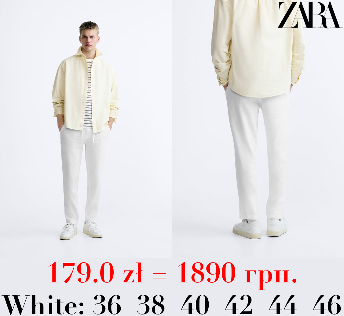 LINEN/COTTON TROUSERS