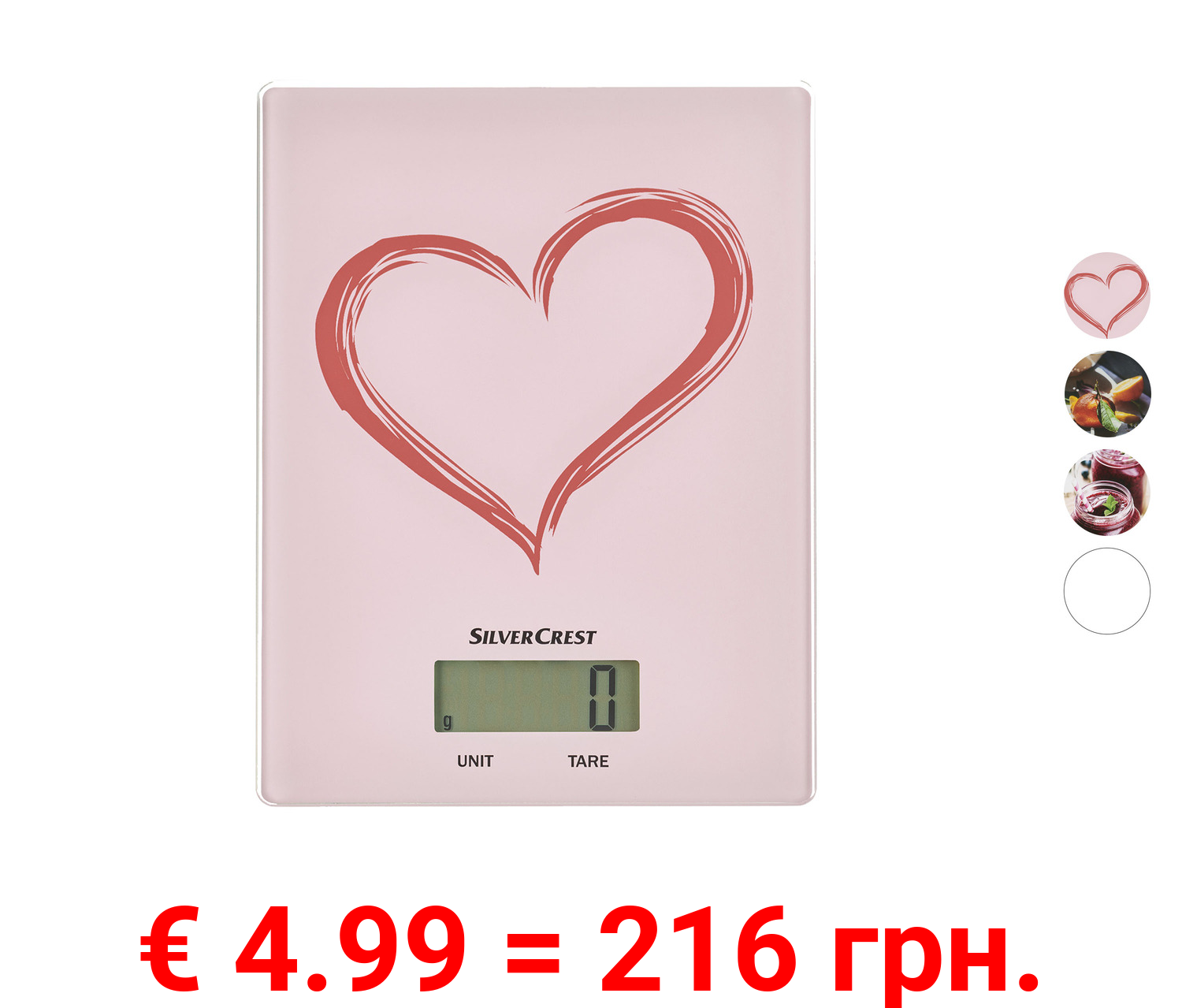 SILVERCREST® KITCHEN TOOLS Küchenwaage, 5kg, inkl. Batterie