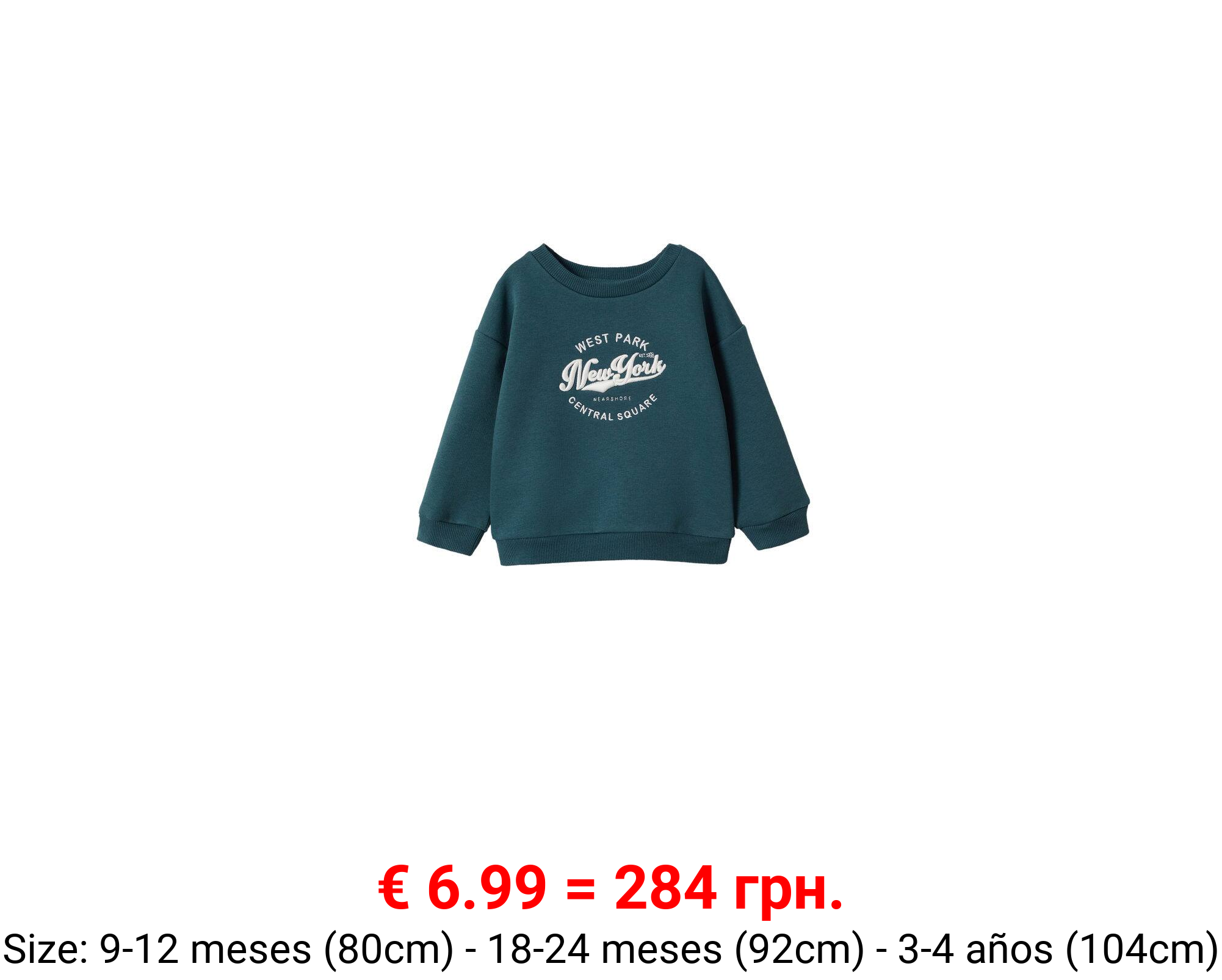 Sudadera mensaje bordado