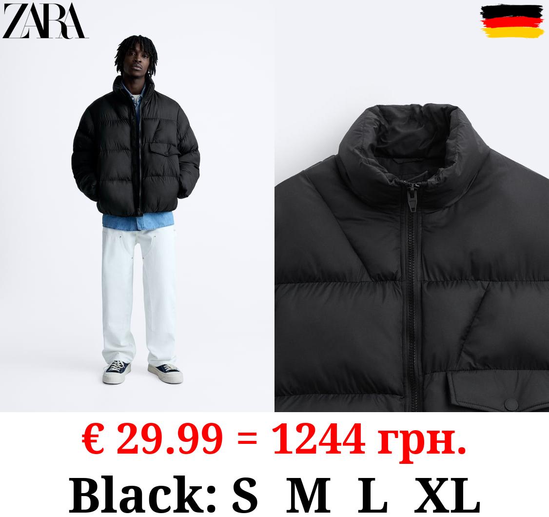 PUFFER JACKET WITH POCKET DETAIL