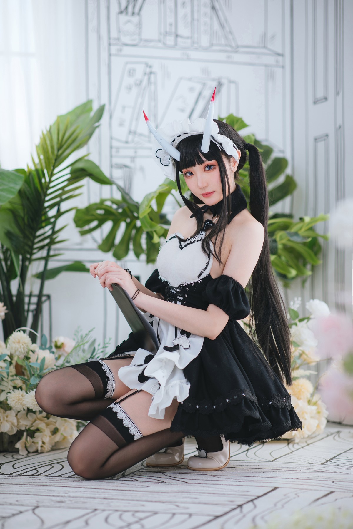 Cosplay 瓜希酱 能代女仆 14