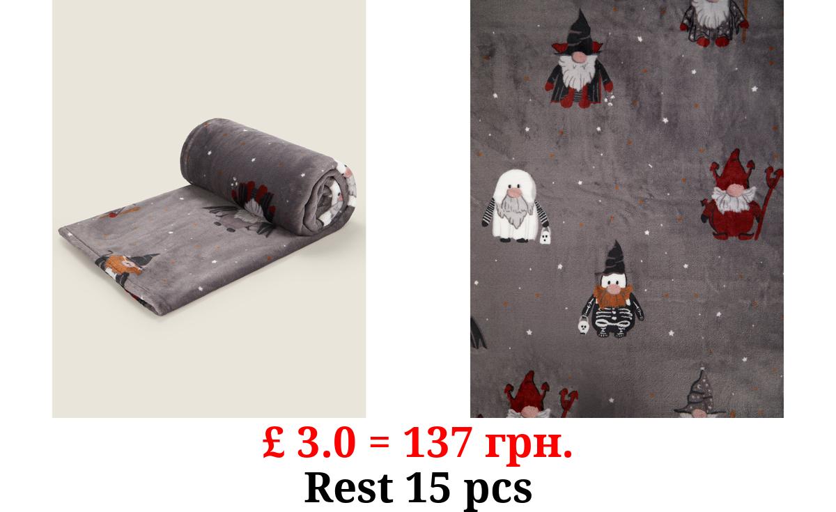 Grey Halloween Gonk Super Soft Throw