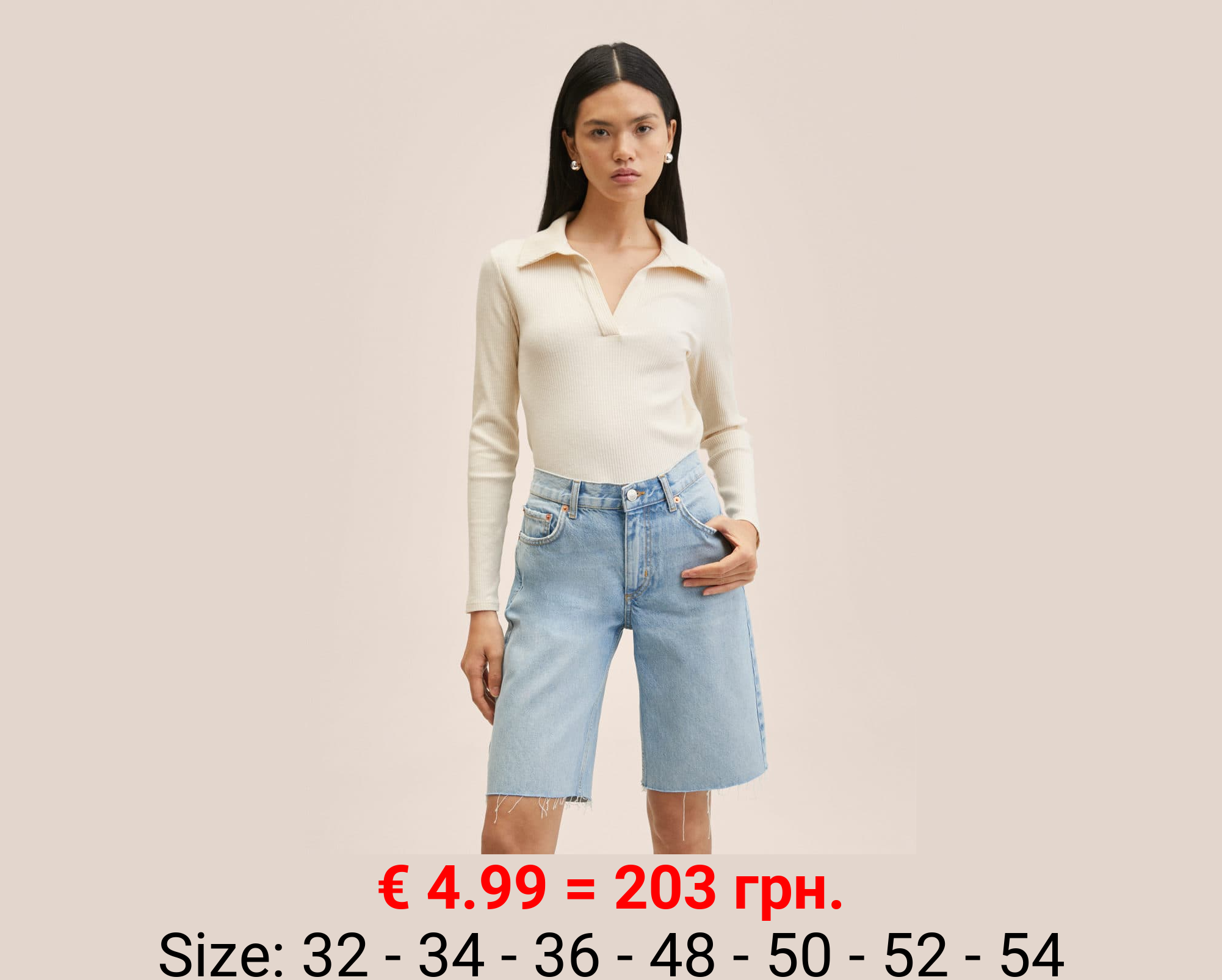 Bermudas vaqueras bajo deshilachado