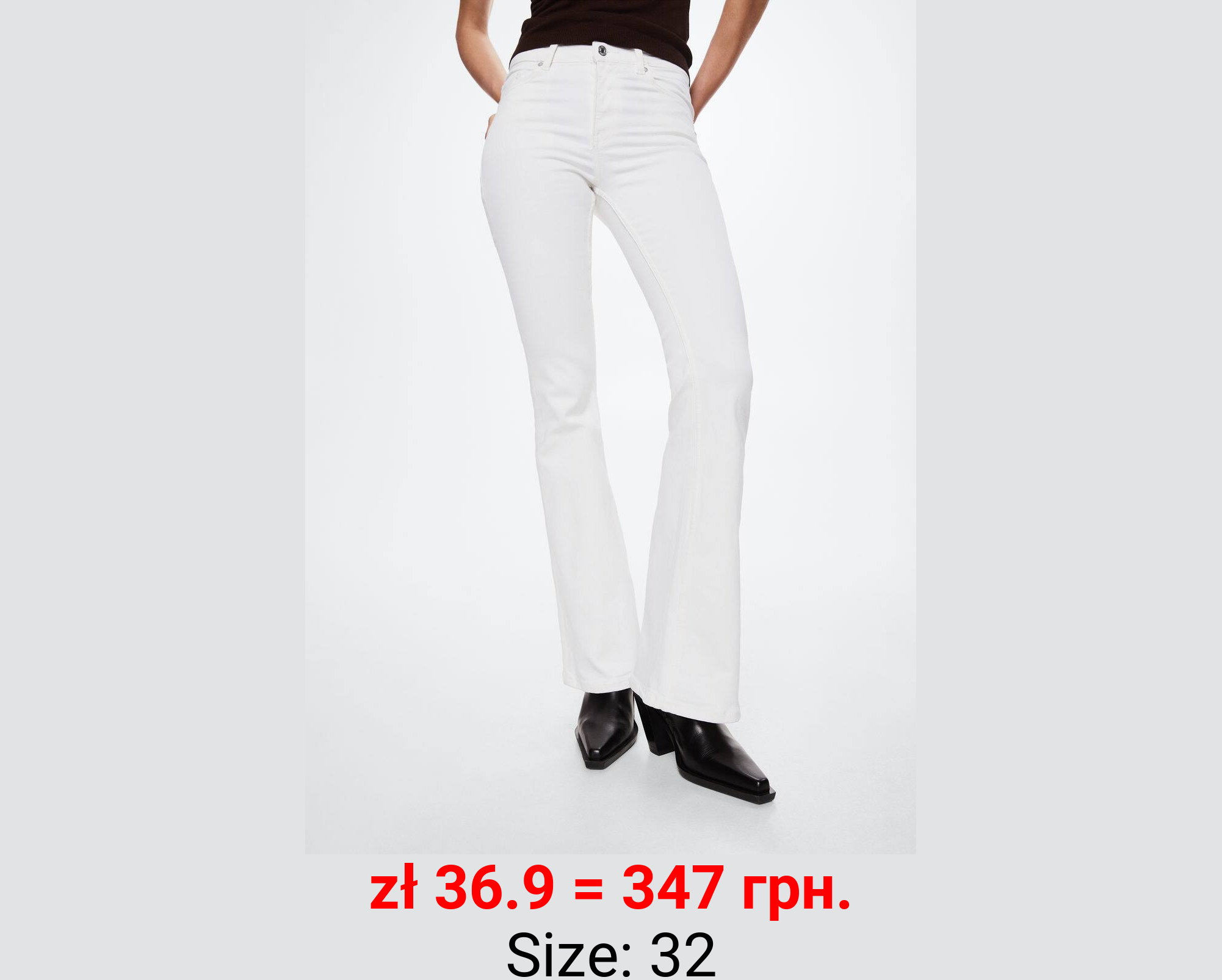 Jeans flare tiro medio