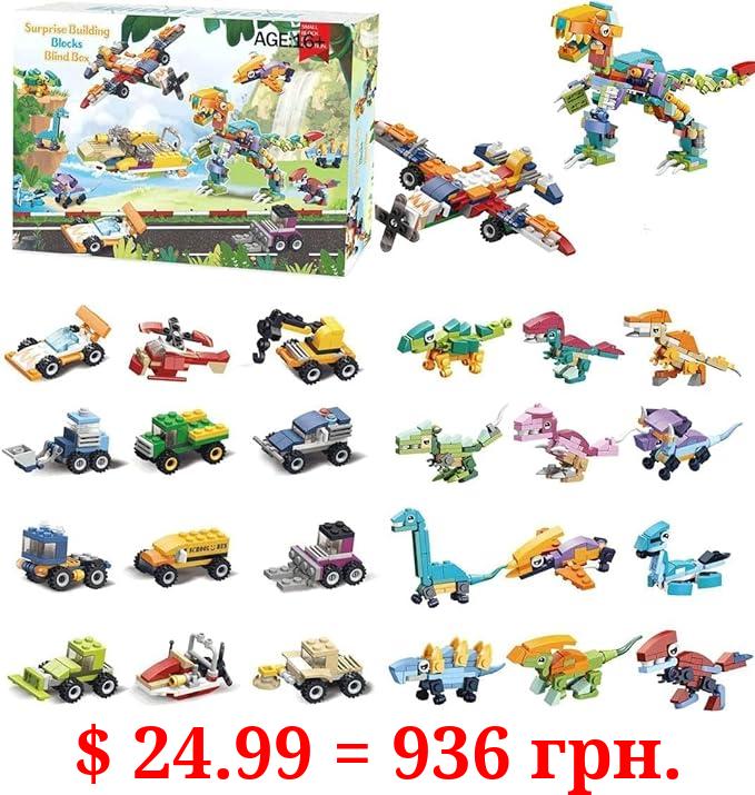 Christmas Advent Calendar 2023, Dinosaur Vehicles Building Block Toys Set 24 Days Countdown Calendar Holiday Christmas Gift Xmas Countdown Gifts for Teen Boys and Girls