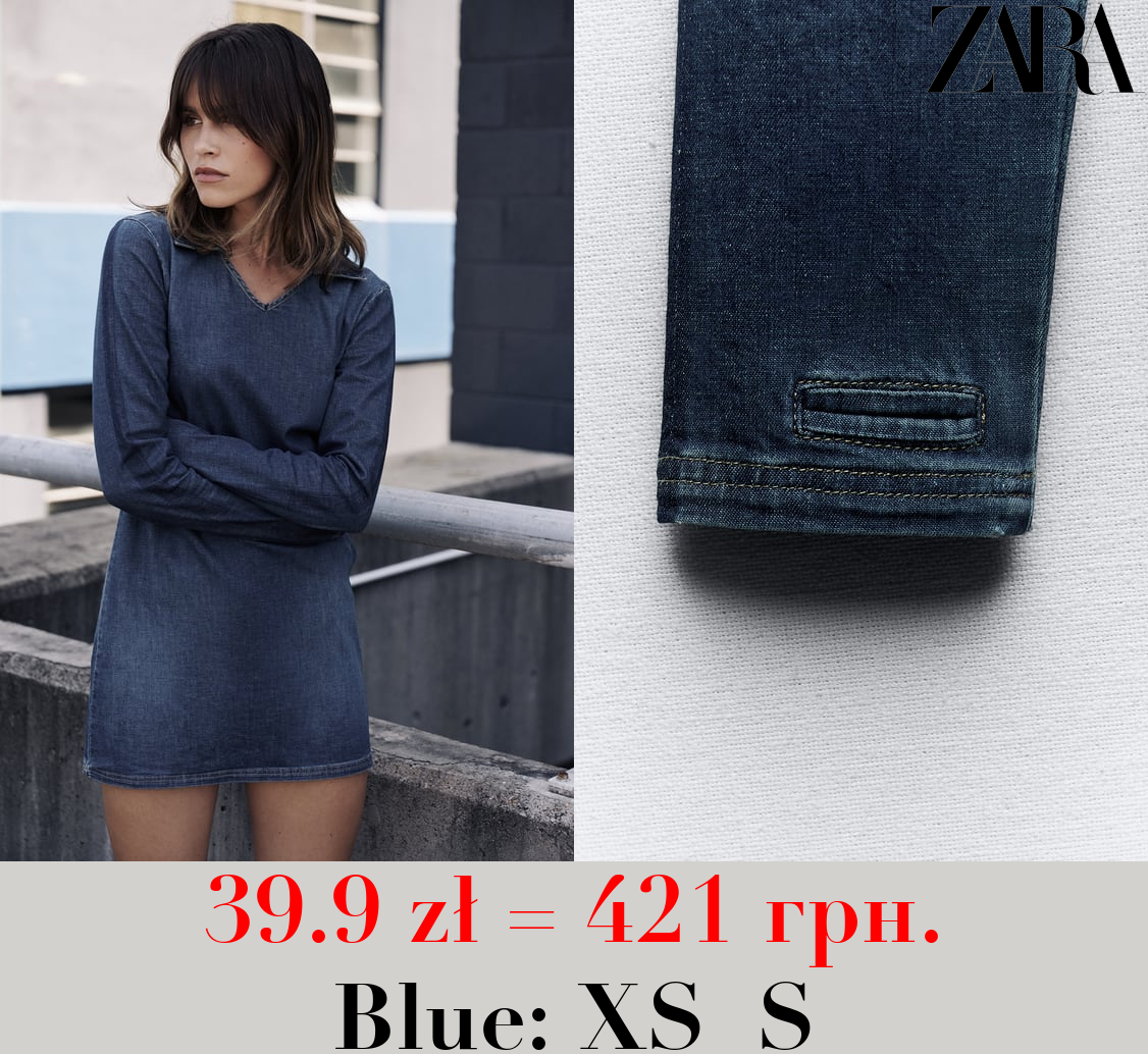 TRF DENIM POLO DRESS