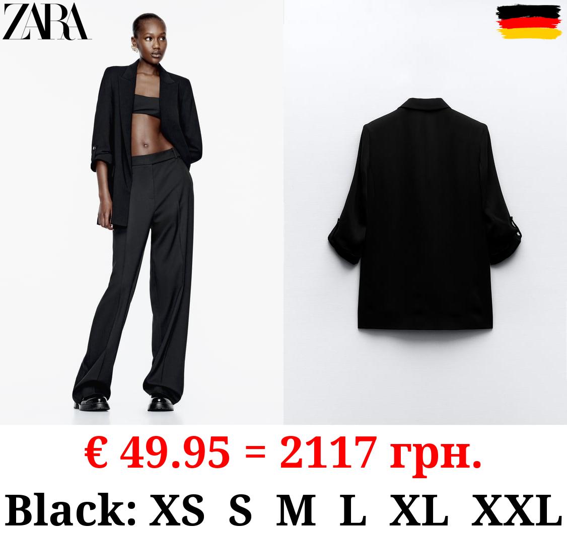 BLAZER WITH ROLLED-UP SLEEVES