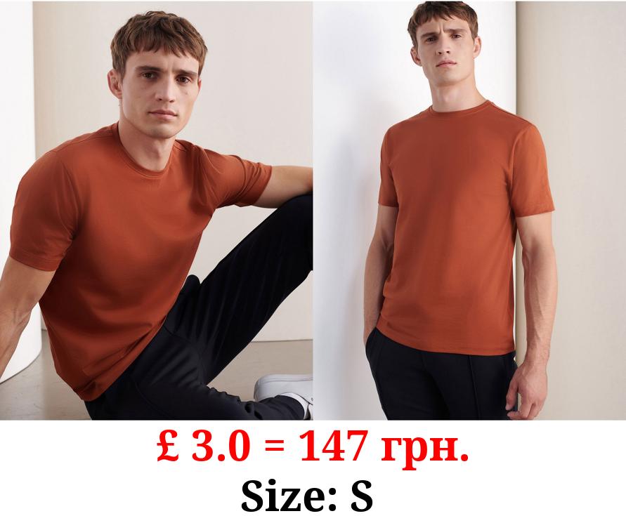 Studio Edit Rust Supima Cotton T-Shirt