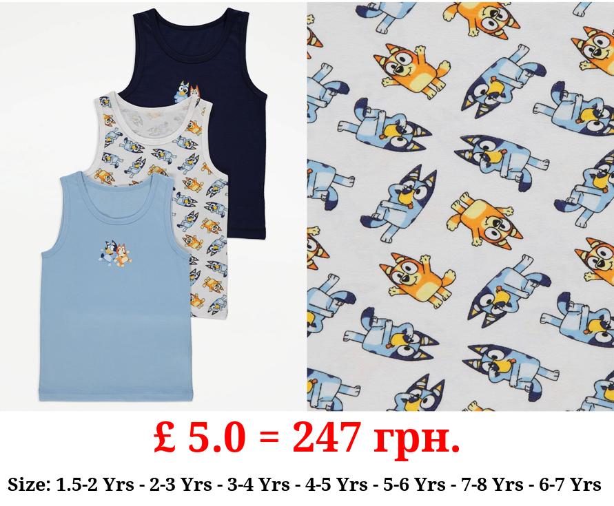Bluey Character Print Vests 3 Pack
