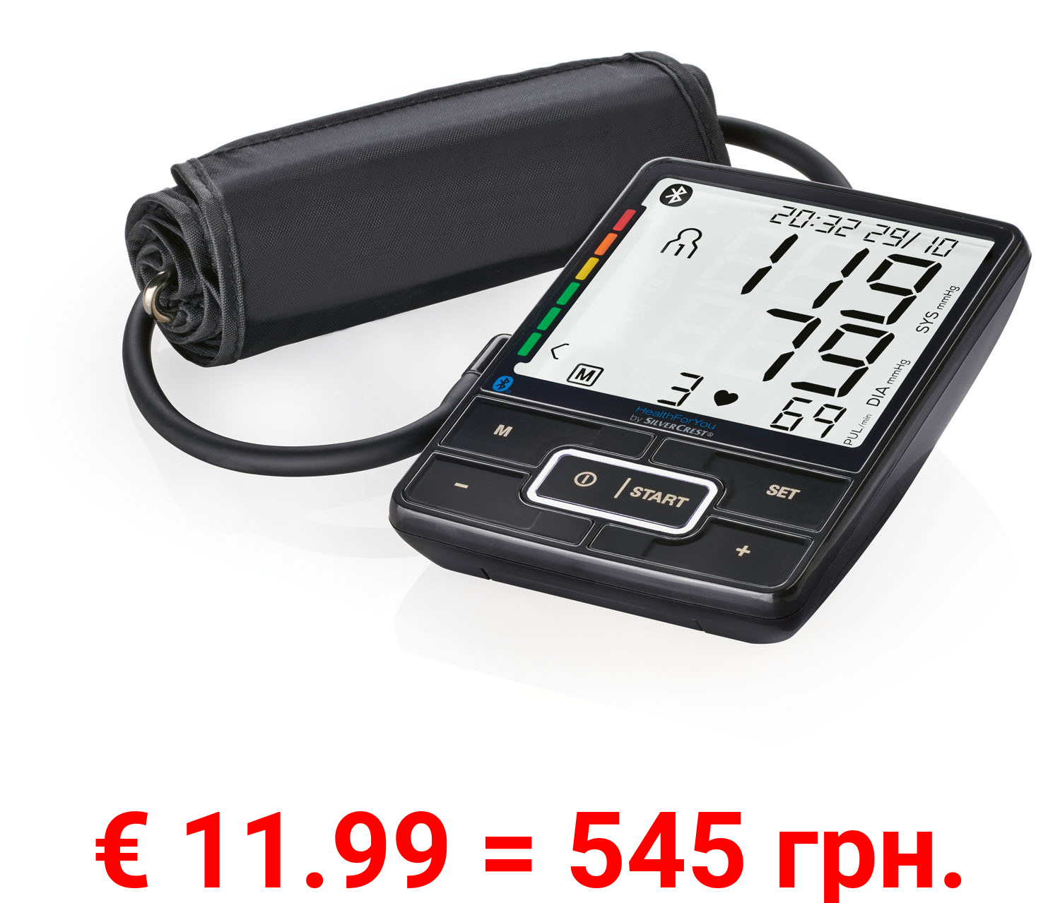 SILVERCREST® PERSONAL CARE Blutdruckmessgerät, mit Bluetooth®