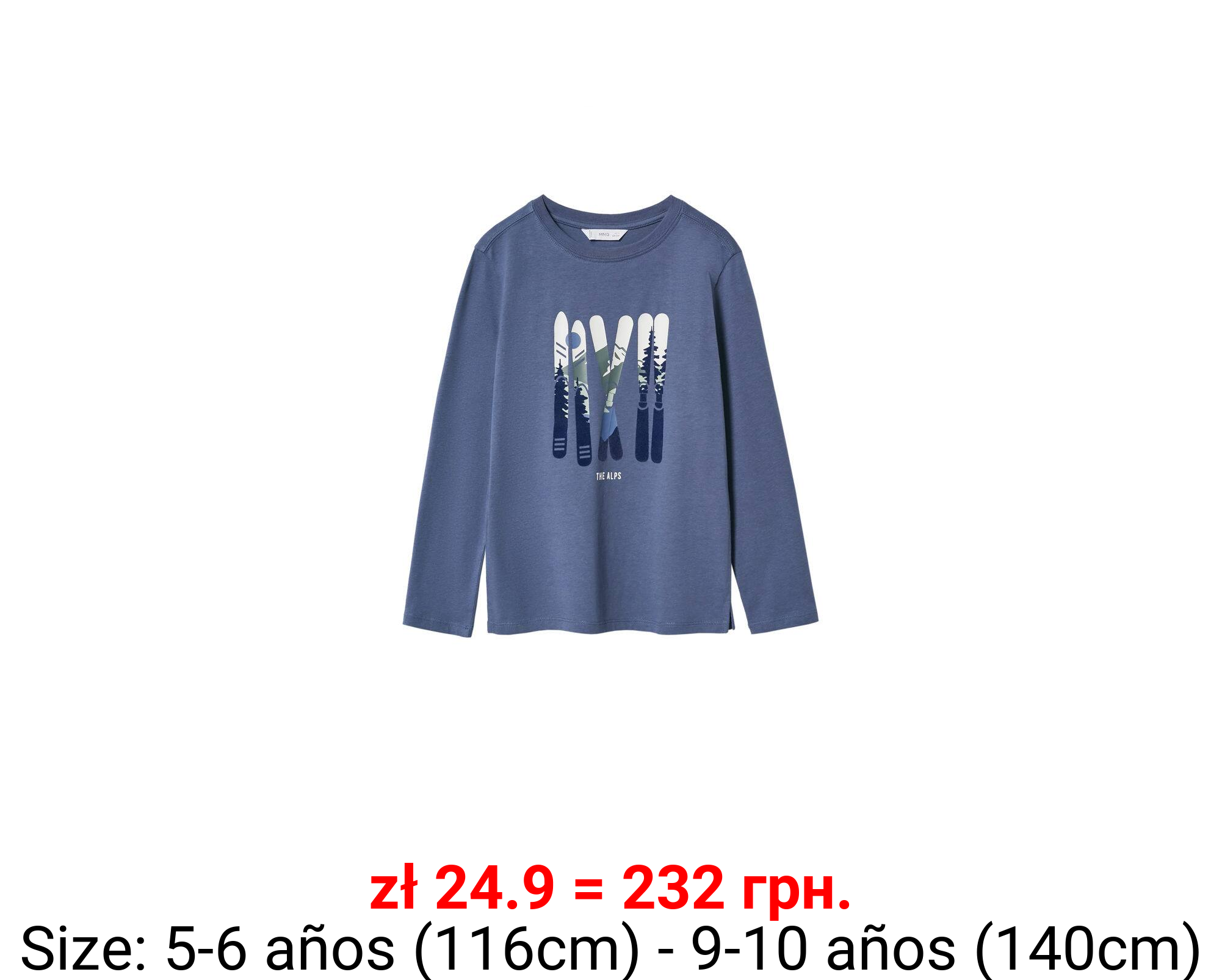 Camiseta manga larga estampada