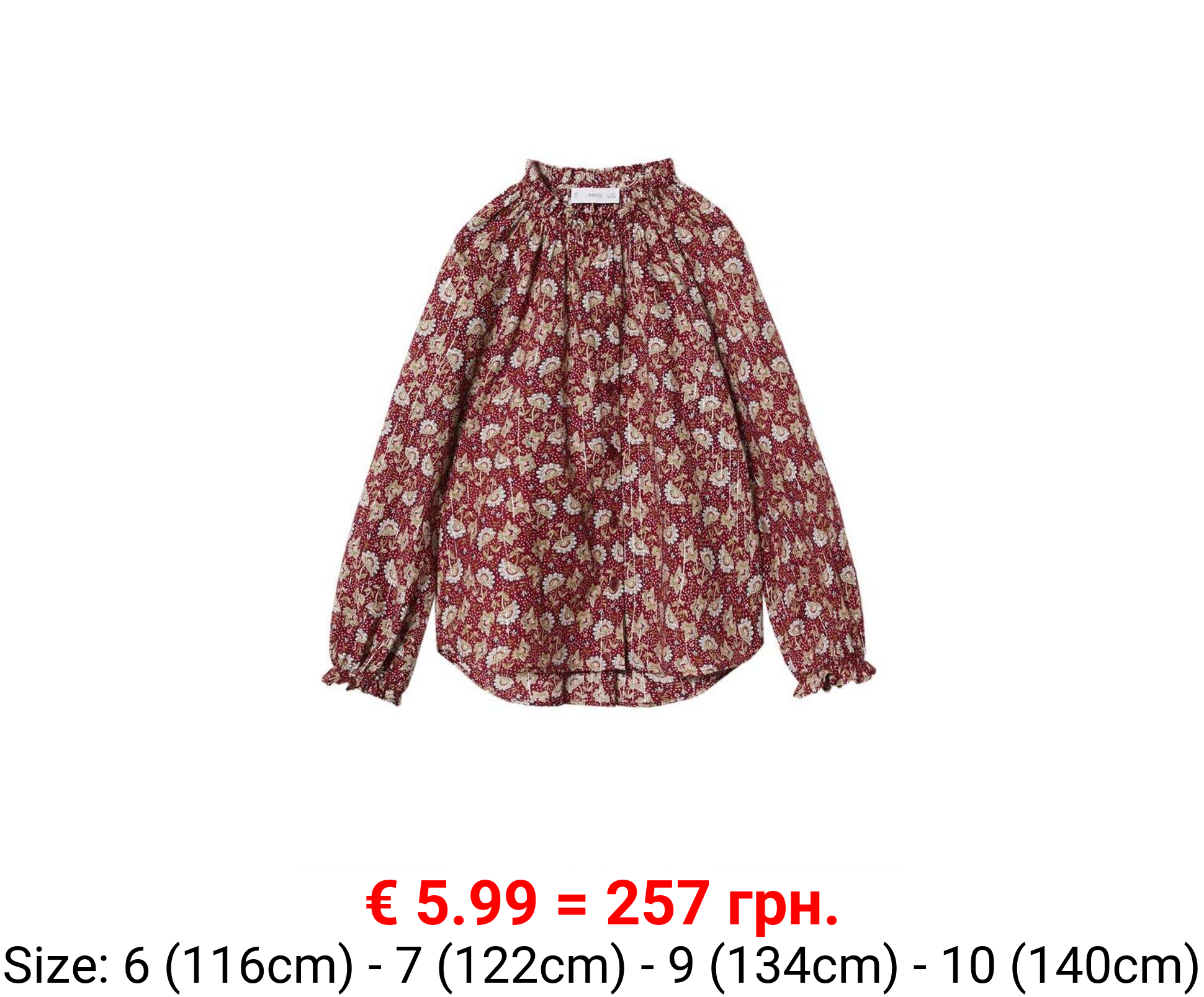 Blusa floral algodón