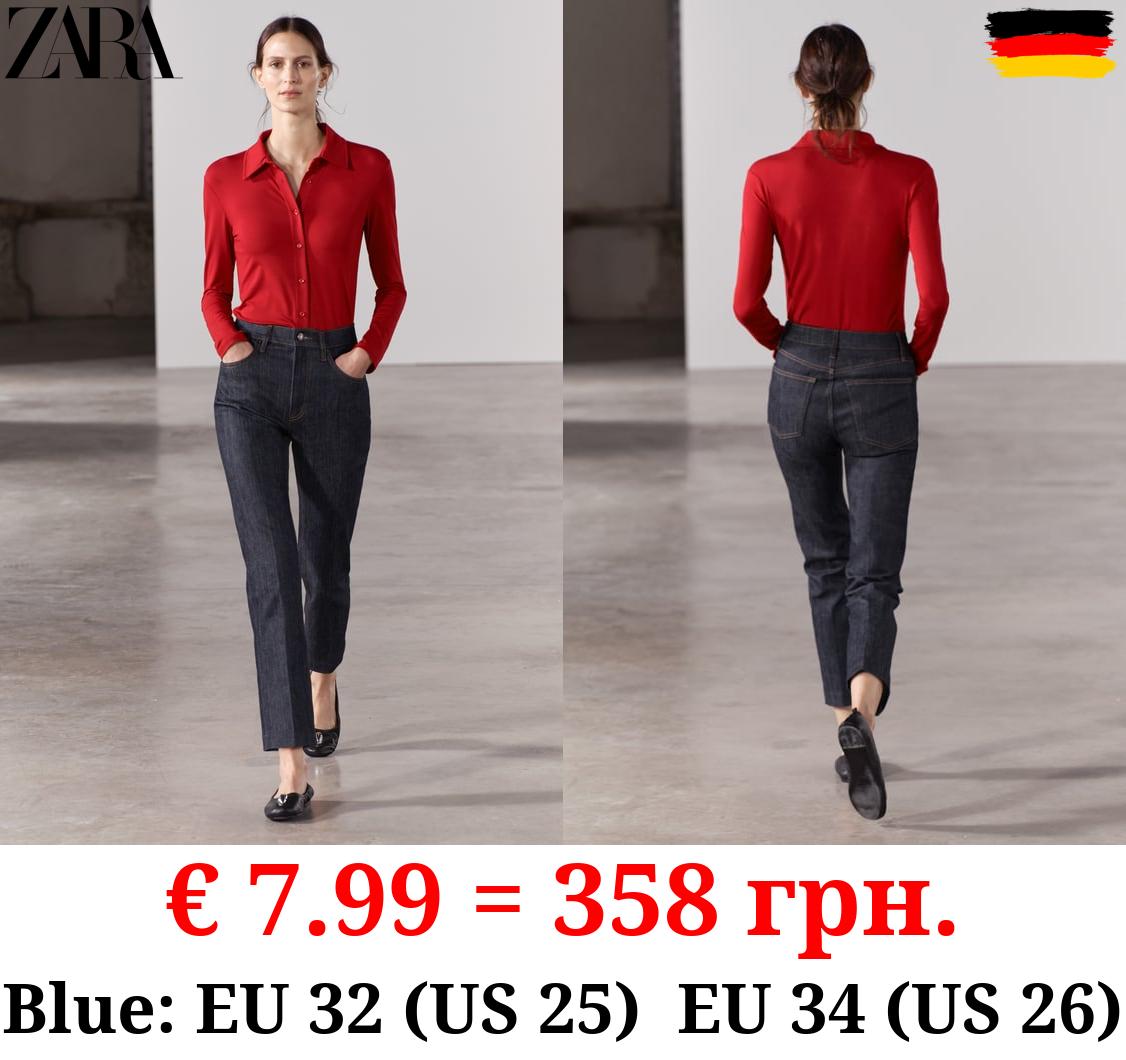ZW COLLECTION BOOTCUT HIGH-WAIST CROPPED JEANS