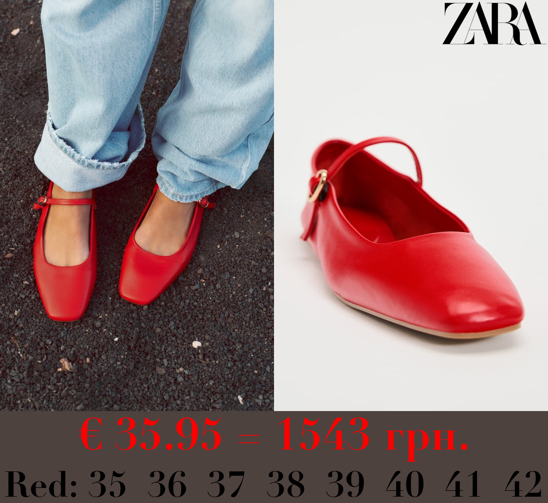 LEATHER BALLET FLATS