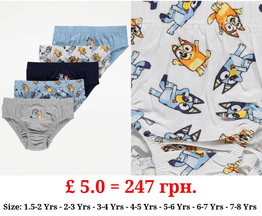 Bluey Character Print Briefs 5 Pack