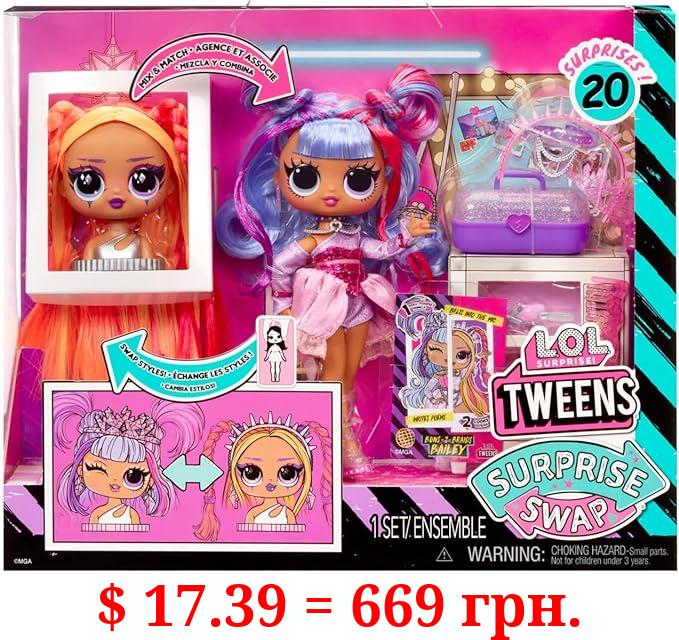 L.O.L. Surprise! Tweens Surprise Swap Fashion Doll Buns-2-Braids Bailey with 20+ Surprises Including Styling Head and Fabulous Fashions and Accessories – Great Gift for Kids Ages 4+