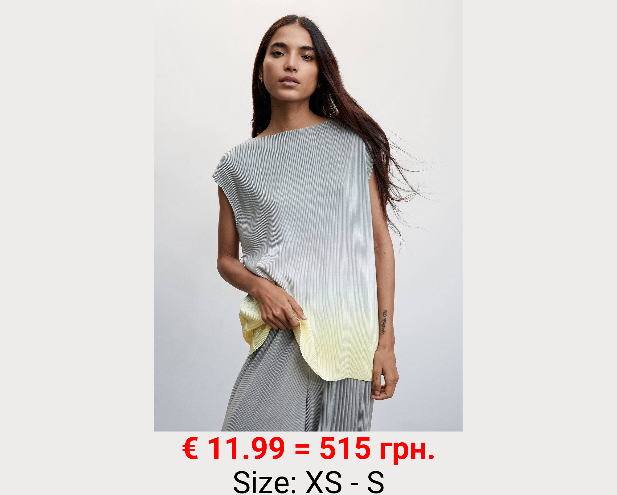 Top plisado tirantes