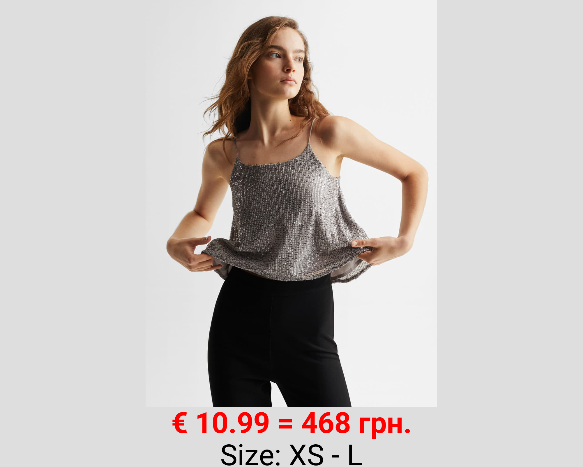 Top lentejuelas brillante