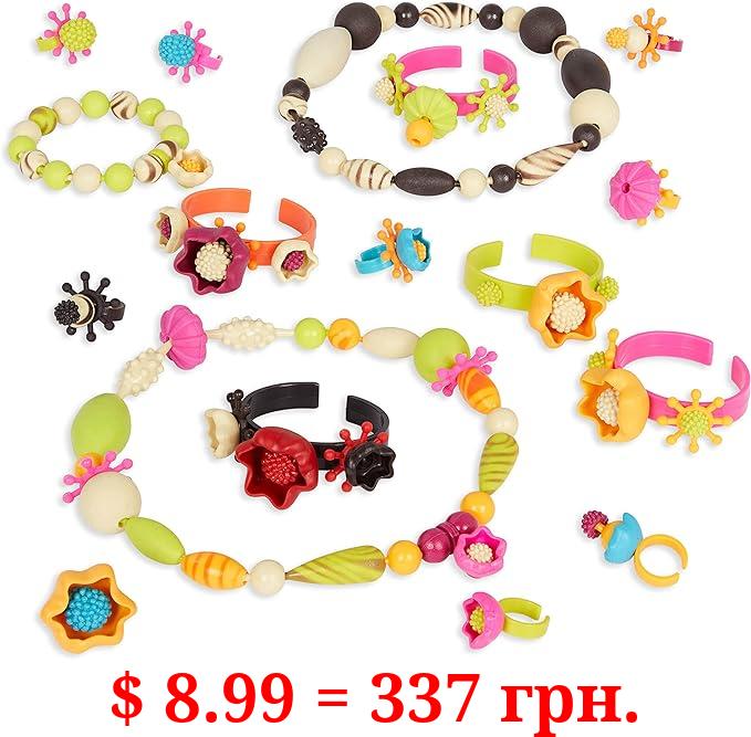 B. toys – Pop Arty! 300 Pcs- Jewlery Making Kit- Creative Pop Snap Bead Set for Kids –DIY Craft Jewelry Making Kit –Necklaces, Rings, Bracelets – 4 Years +