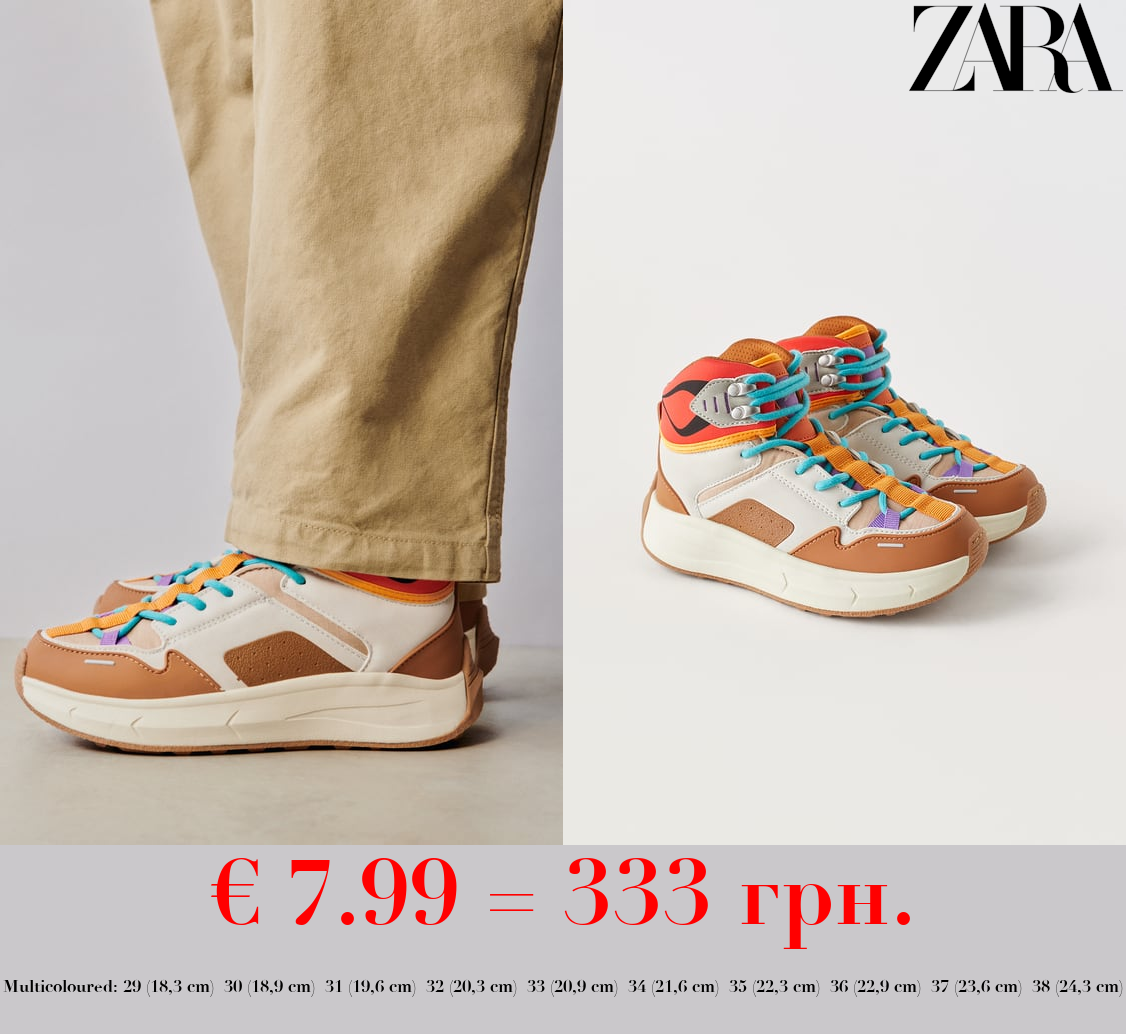 MULTI-PIECE HIGH TOP SNEAKERS