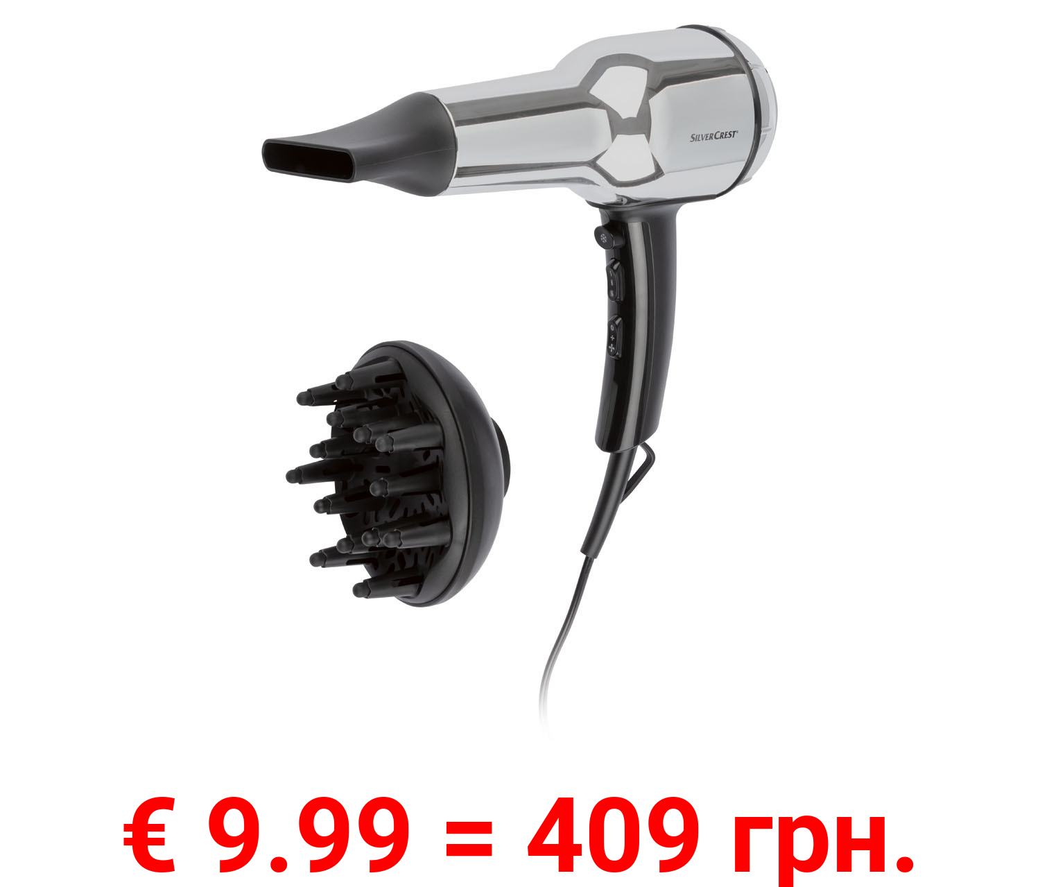 SILVERCREST® PERSONAL CARE Haartrockner »SHC 2000 A1«, Chromoptik