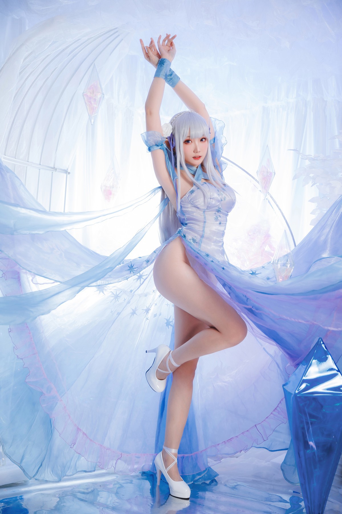 Cosplay 瓜希酱 爱蜜莉雅 水晶礼服 3