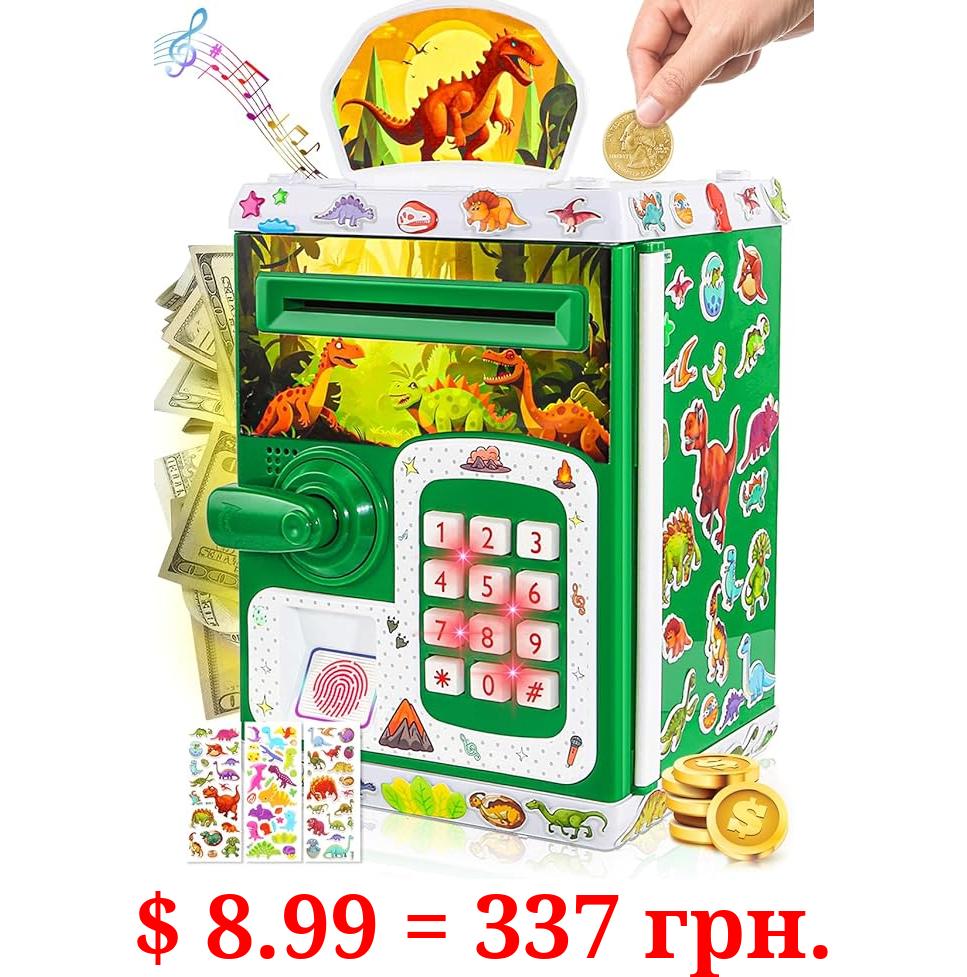 Christmas Kids Gifts,Piggy Bank Kids-Toys-for-Boys,Toddler-Toys for 2 3 4 5 6 7 8 Year Old Boys Girls,ATM Electronic Money-Box,Dinosaur-Toys-for-Kids-3-5-7,Cash Coin Saving-Box,Birthday-Gifts-for-Boys