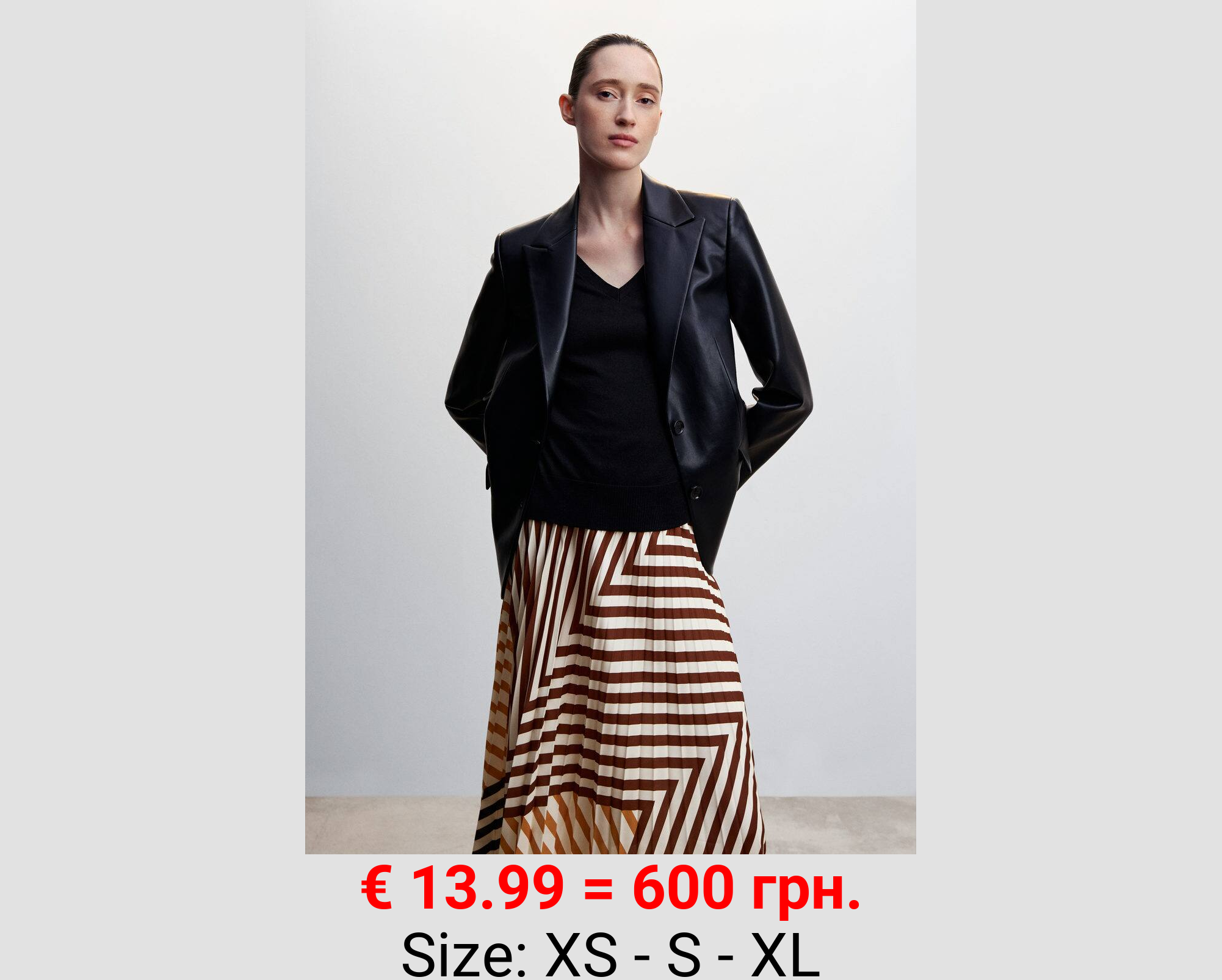 Falda plisada estampada