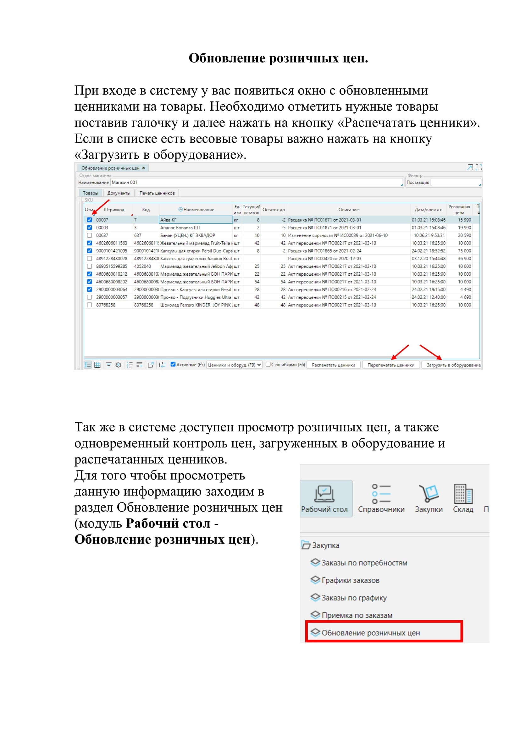 Обновление розничных цен – Telegraph